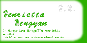 henrietta mengyan business card